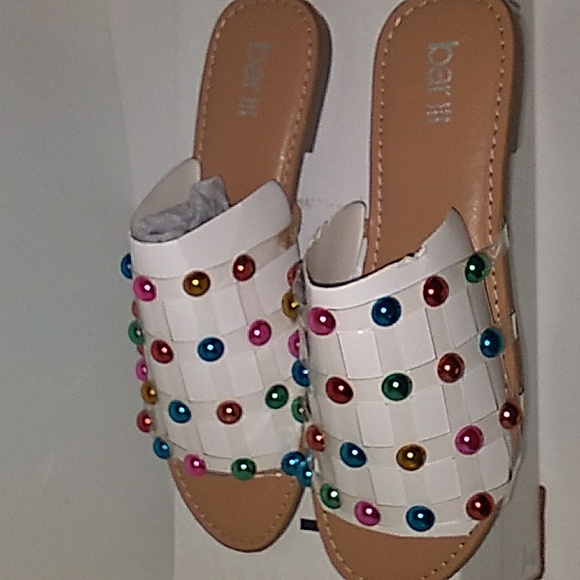 Bar III & Karl Lagerfeld MultiColor Metallic Beaded Caged Sandals,Camera Bag Set - Picture 9 of 16